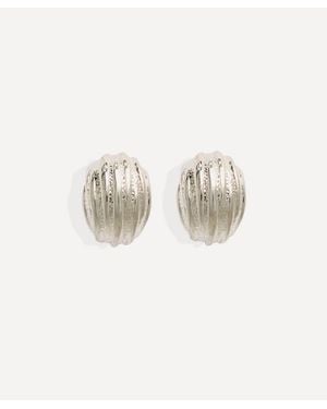 By Alona Plated Athena Clip-On Earrings - White