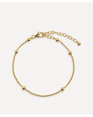 Monica Vinader 18Ct-Plated Vermeil Beaded Rope Chain Bracelet - Metallic