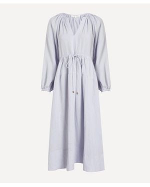 Mondo Corsini Victoria Linen Dress - Blue