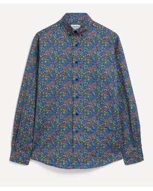 Liberty Catesby Cotton Twill Casual Button-down Shirt - Blue