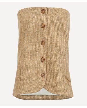 Sezane Marlon Virgin Wool Bustier - Natural