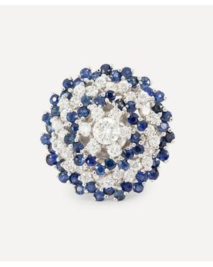 Kojis 14Ct Large Sapphire And Diamond Cocktail Ring - Blue