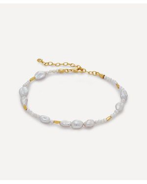 Monica Vinader 18Ct-Plated Vermeil Pearl Scatter Bracelet - Natural