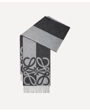 Loewe Wool-Cashmere 28X180 Scarf - Gray