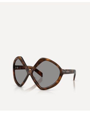 Prada Oversized Sunglasses - Brown