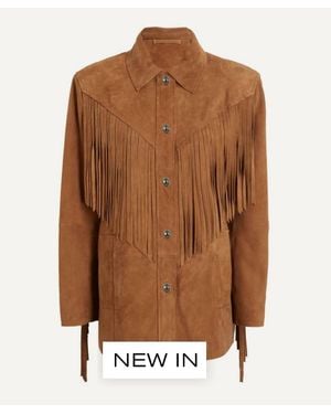 Stand Studio Estee Fringe Jacket - Brown