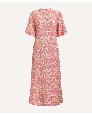 BERNADETTE Marjorie Silk Dress - Pink