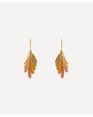 Sia Taylor 18Ct-24Ct Tiny Daisy Drop Earrings - White