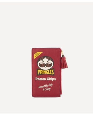 Anya Hindmarch Anya Brands Pringles Zipped Leather Card Case - Red