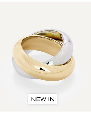 Shashi 14Ct-Plated Vermeil Ross Ring - Metallic