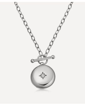 Astley Clarke Sterling Biography T-Bar Locket Necklace - White