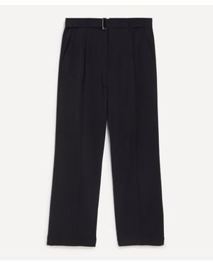 LE17SEPTEMBRE Belted Wool Trousers - Blue