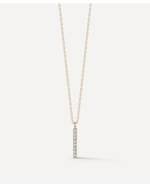 Mateo 14Ct Small Diamond La Berre Pendant Necklace - White
