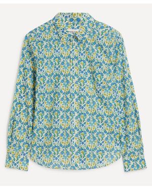 Liberty Viger's Sketch Tana Lawn Cotton Fitted Shirt - Green