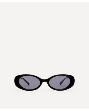 Luv Lou Honey Oval Sunglasses - Black