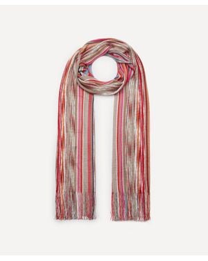 Missoni Fringed Striped Scarf - Pink