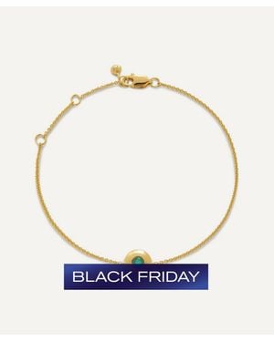 Monica Vinader 18Ct-Plated Vermeil May Birthstone Chain Bracelet - Blue