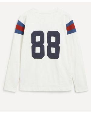 Kapital Elbow-Rip Football Long-Sleeve T-Shirt - White