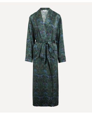 Liberty Silk-Satin Robe - Green
