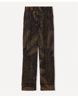 FARM Rio Golden Foliage Pajama Pants - Brown