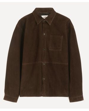 A.m. Suede Overshirt - Brown