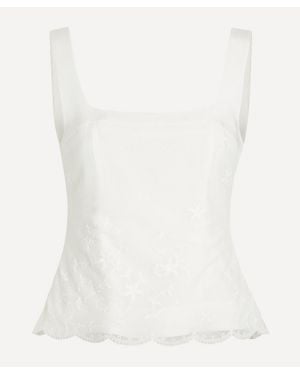 Posse Cove Silk Bodice - White