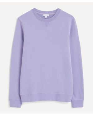Sunspel Loopback Sweatshirt - Purple
