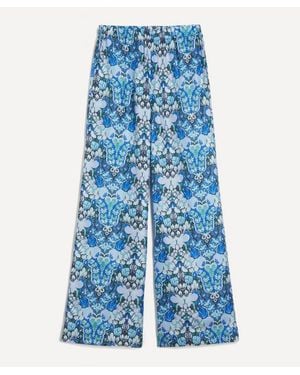 Liberty Silk Palazzo Pants - Blue