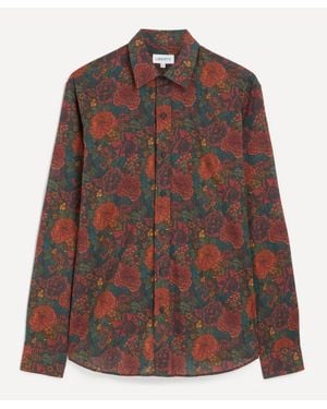 Liberty Classic Fit Tana Lawn Cotton Shirt - Brown
