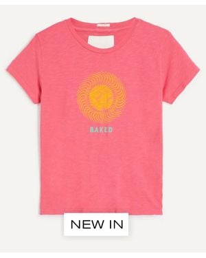 Mother The Sinful Baked Print T-Shirt - Pink