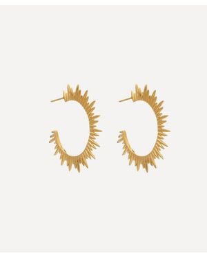 Rachel Jackson 22Ct-Plated Electric Goddess Statement Hoop Earrings - Metallic