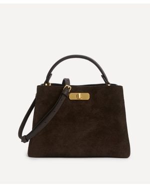 Liberty Burlington Suede Mini Top Handle Bag - Black