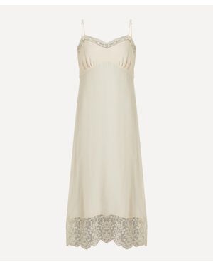 Simone Rocha Lace Trim Slip Dress - Black