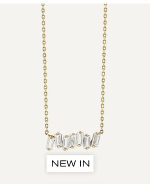 Suzanne Kalan 14Ct Amalfi Topaz Bar Pendant Necklace - White