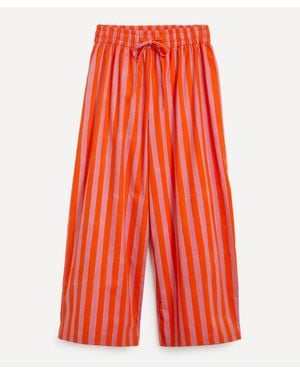 SZ Blockprints Striped Drawstring Pants - Red