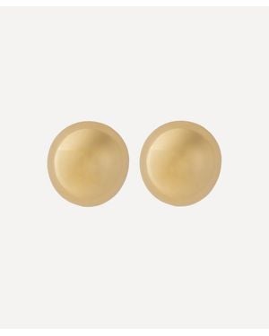 Kenneth Jay Lane Plated Domed Button Clip-On Earrings - Natural