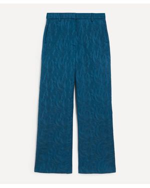 Dries Van Noten Slouchy Jacquard Trousers - Blue