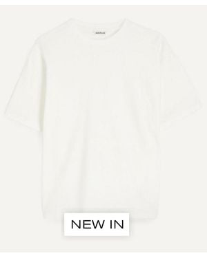 AURALEE Brushed Cotton Short-Sleeve T-Shirt - White