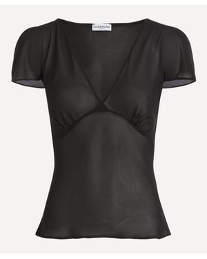 Susamusa Arki Chiffon Top - Black