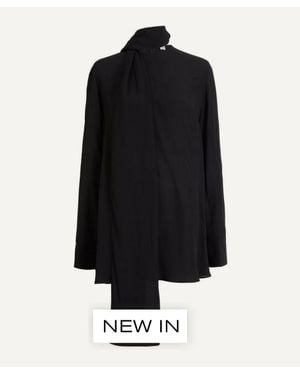 TOTEME Draped Scarf Blouse - Black