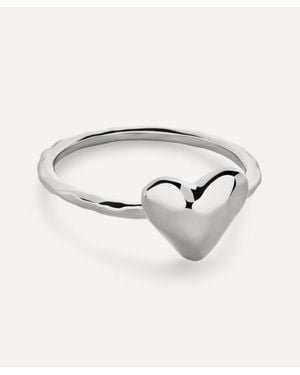 Monica Vinader Sterling Heart Stacking Ring - Natural