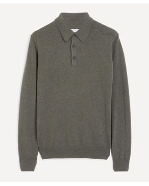 Sunspel Cashmere Polo Shirt - Gray