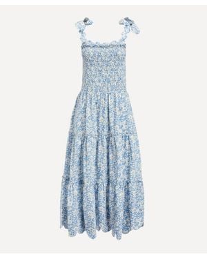 Horror Vacui Isa Tana Lawn Cotton Dress - Blue