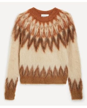 Isabel Marant Natania Fair Isle Jumper - Brown