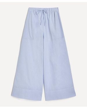TOTEME Wide-Leg Summer Pants - Blue