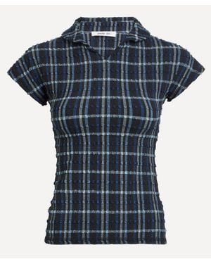 Peachy Den Cindy Polo Top - Blue