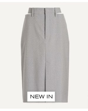 Jil Sander Wool-Blend Skirt - Gray