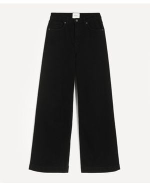 Reformation Bex Super Stretch High-Rise Wide-Leg Jeans - Black