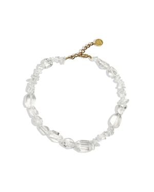 By Alona Claro Quartz Beaded Necklace - White