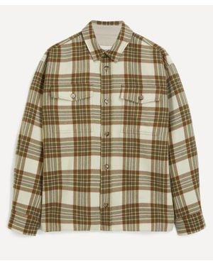 Ami Paris Check Wool Overshirt - Green